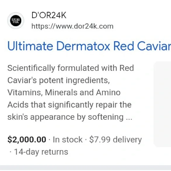 D’or24k Bio Thermal Red Caviar Serum